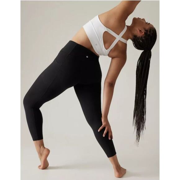 Athleta New SALUTATION STASH HIGH RISE 7/8 Tight Plus Size 3X Black #531321 - Picture 3 of 10